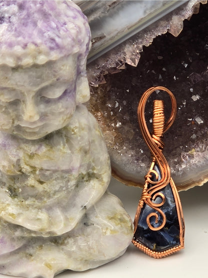 Blue Pietersite Tempestglow Pendant