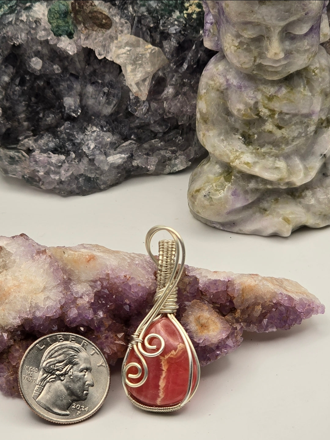 Rhodochrosite Rosewhisper Pendant