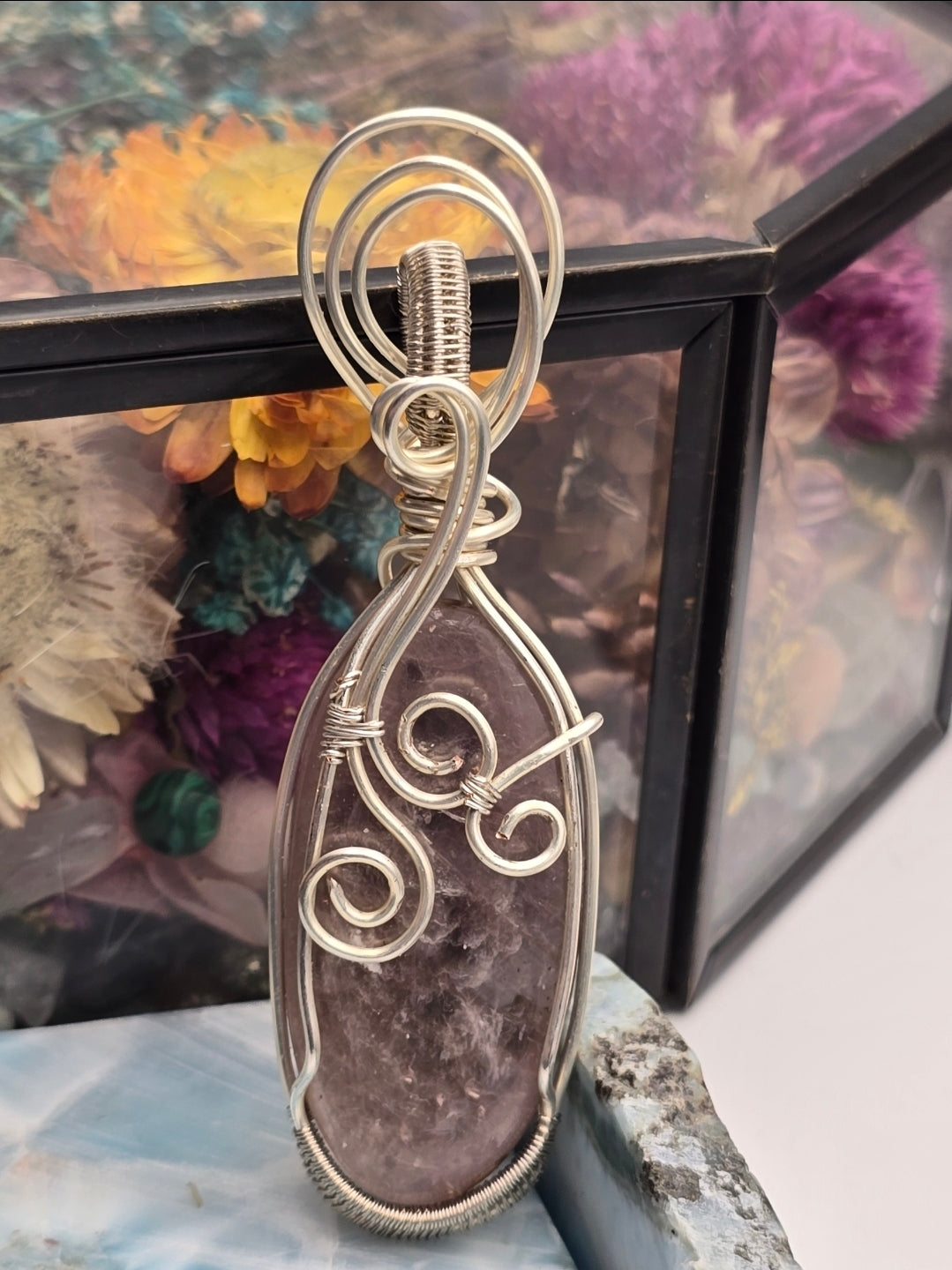 Gem Lepidolite Dreamveil Pendant