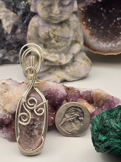 Gem Lepidolite Dreamveil Pendant