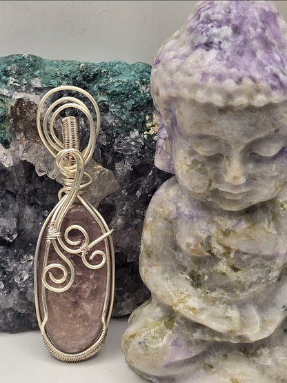 Gem Lepidolite Dreamveil Pendant