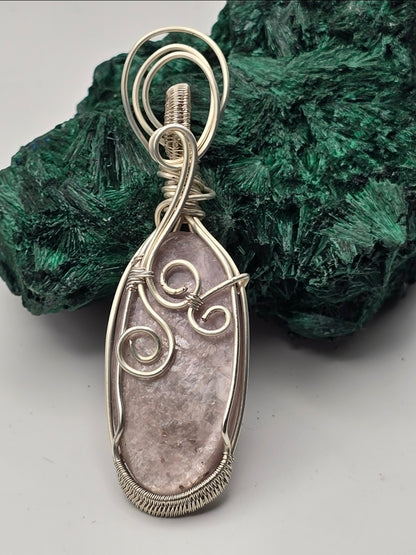 Gem Lepidolite Dreamveil Pendant