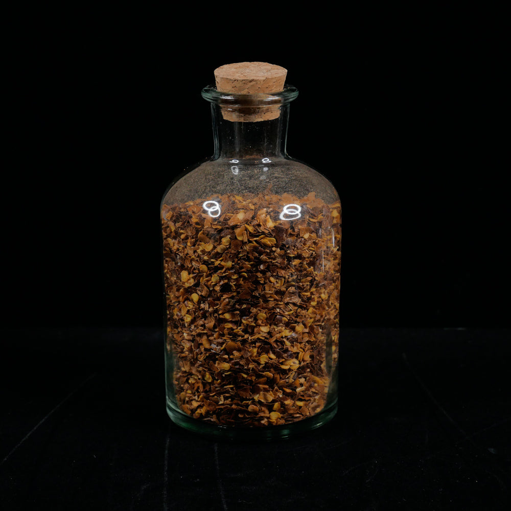 Glass Potion &amp; Ingredients Bottles, Herbs, Spices, with Witchy Design Imprint
