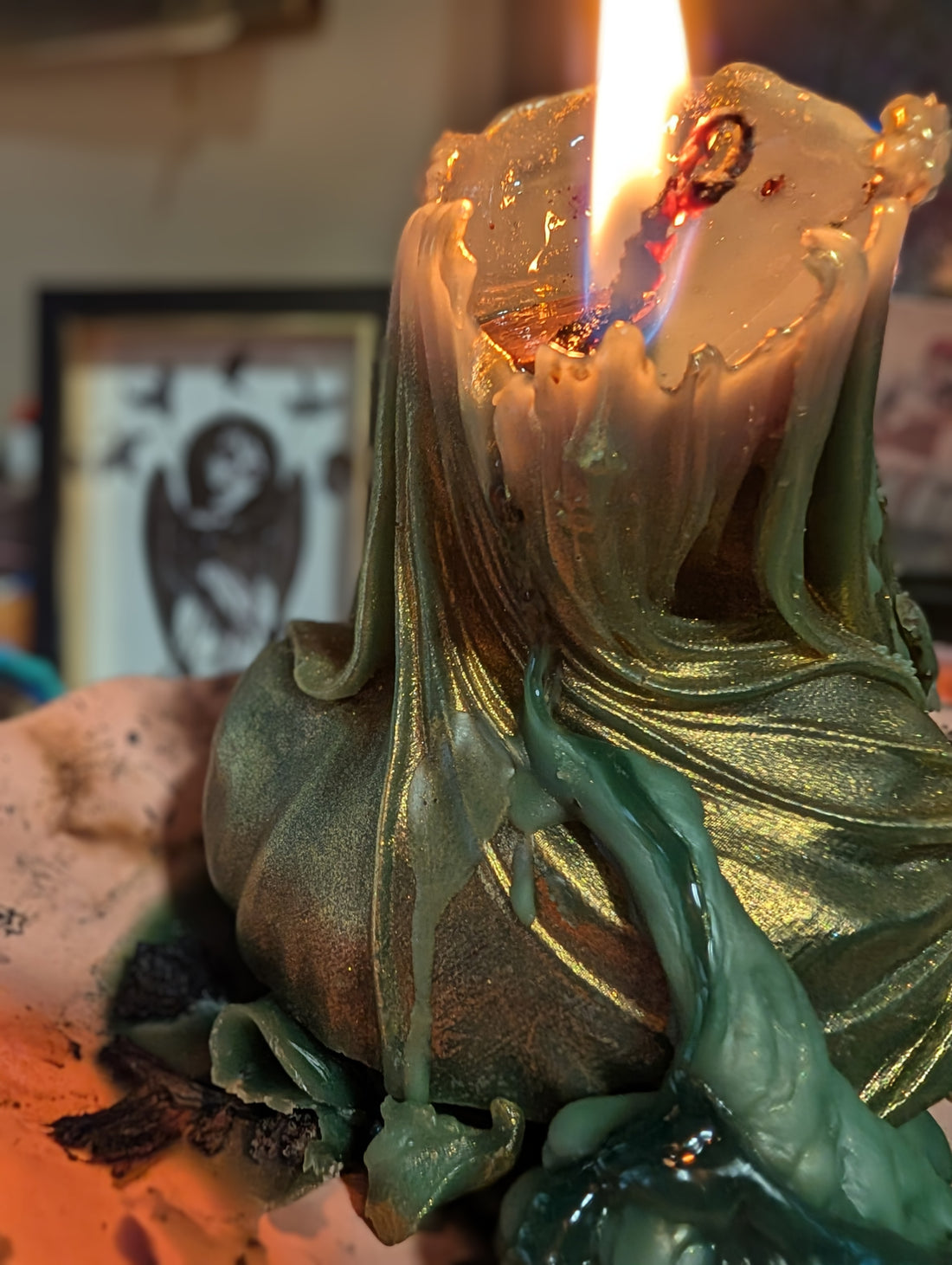 Veil candle for abundance