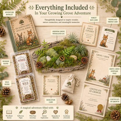 Moonlit Wishes Adventure Kit | Imagination Wonder Activity for Kids | Raccoon Companion Gift | Growing Grove Collection | Kids Nature Kit