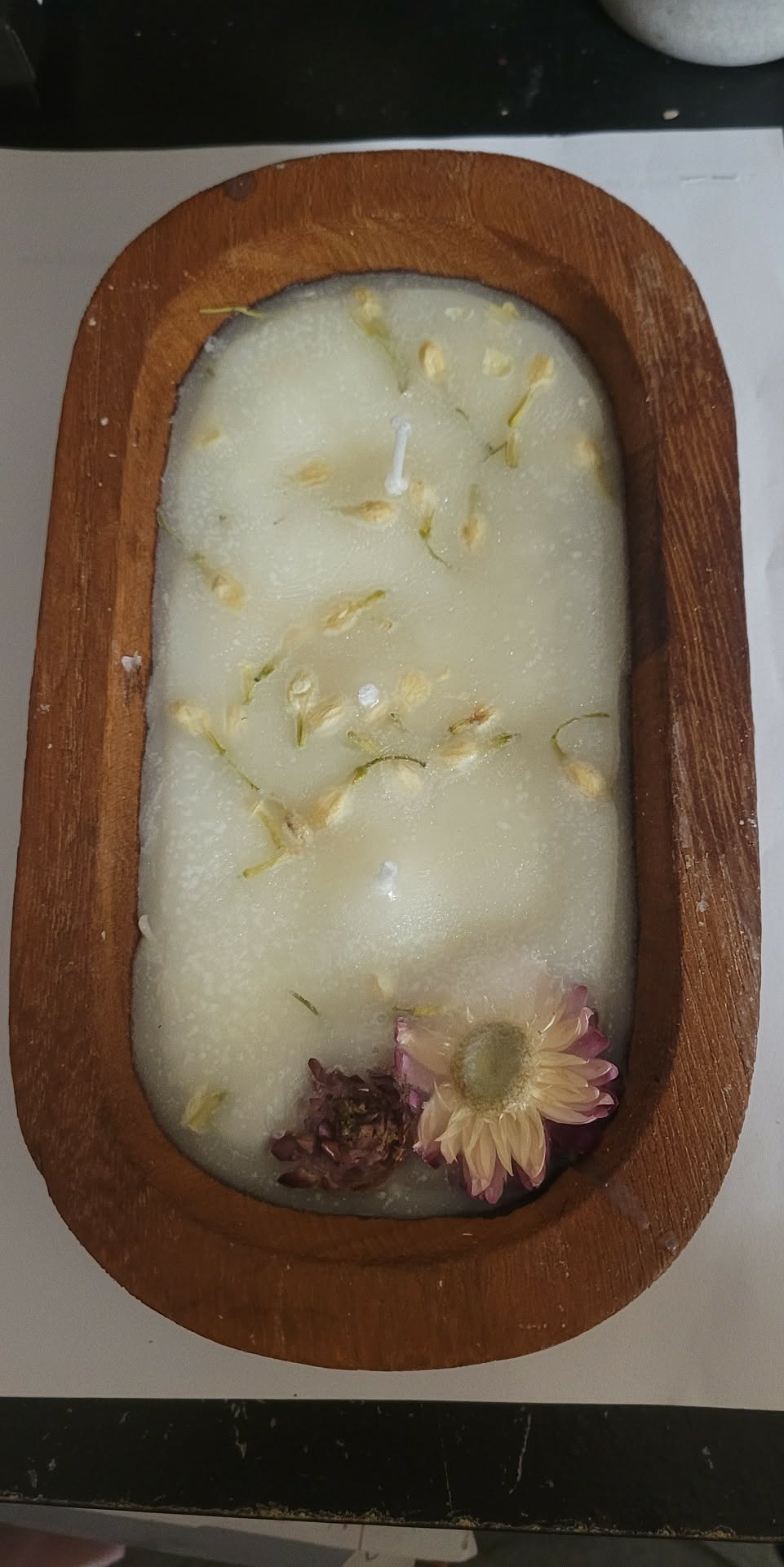 Three-Wick Intention Candle | Herb/Botanical + Crystal Infused