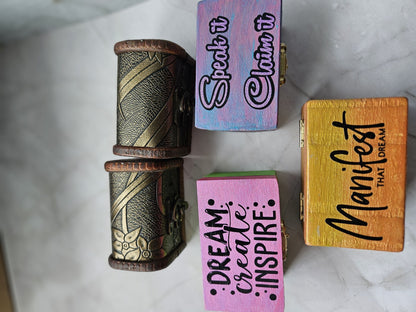 Mini Manifestation Boxes – Spiritual Gift Sets with Crystals, Incense &amp; Affirmations