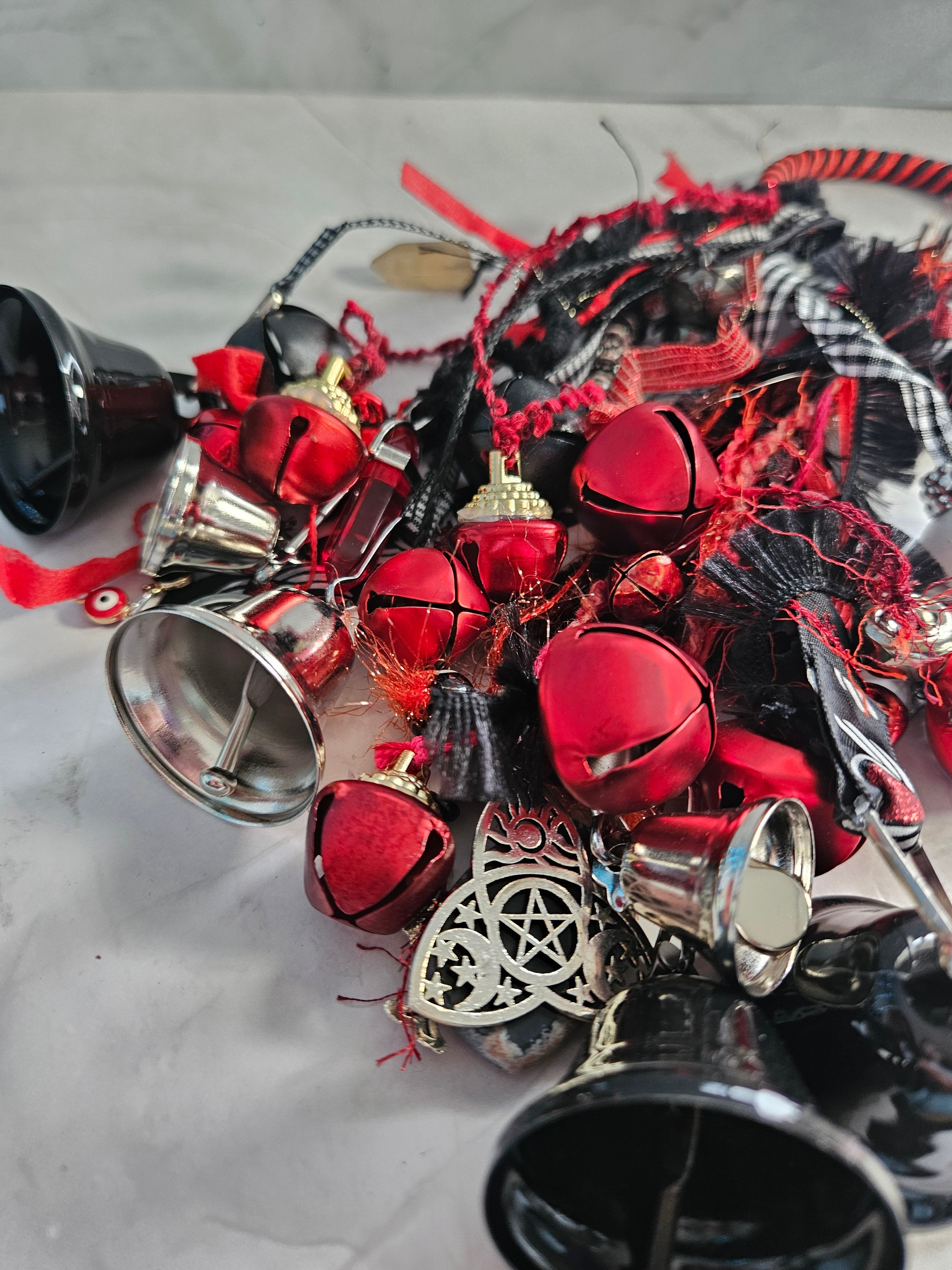 Witch Bells – Handmade Ritual Hanging Charm for Protection, Celebration &amp; Home Blessing