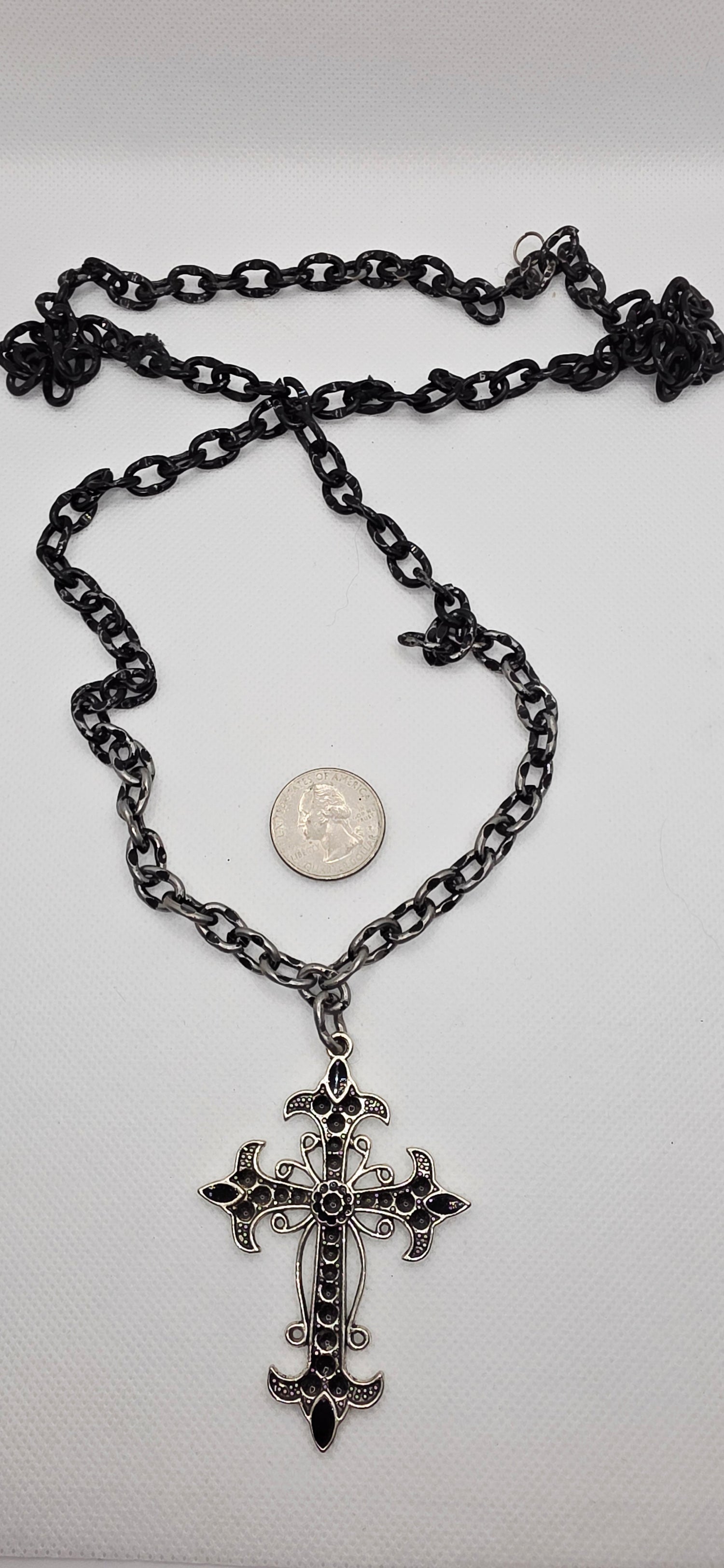Gothic Black and silver cross