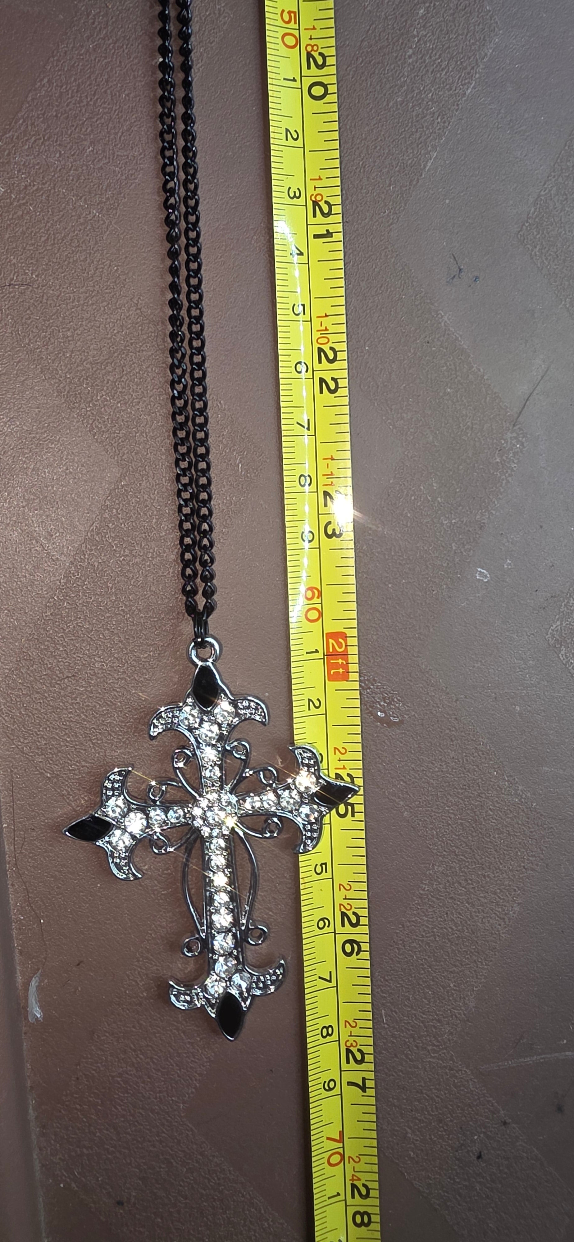 Gothic Black and silver cross