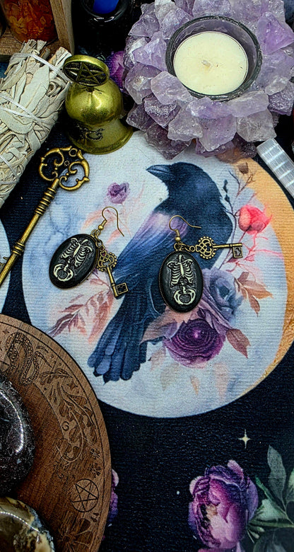 Gothic Elegance Cameo Earrings