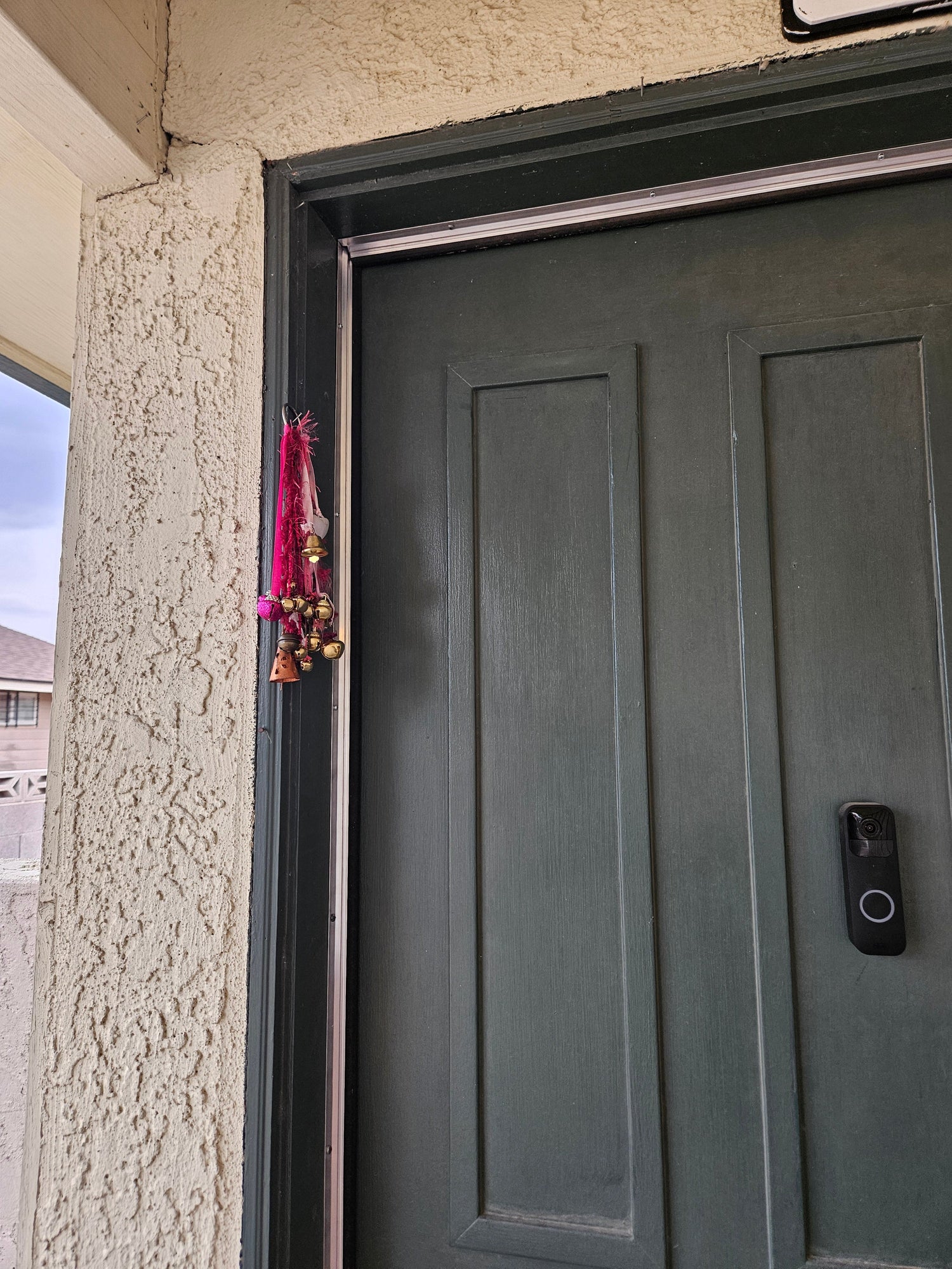 Pink Witch Bells • Protection Charm • Door Hanger • Home Blessing Decor • Handmade Boho Witchcraft Ornament • Good Energy House Gift