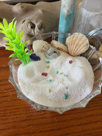 White sand meditation garden
