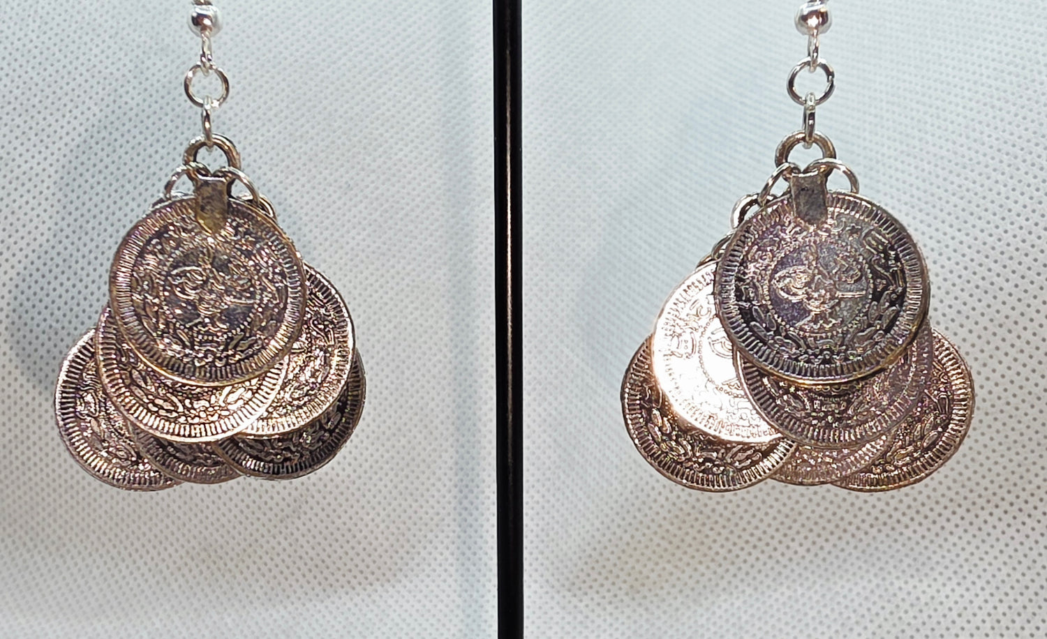 Coin Scale Earrings and Necklace Set