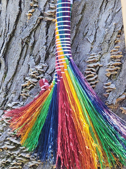 Rainbow Rooster Tail Broom