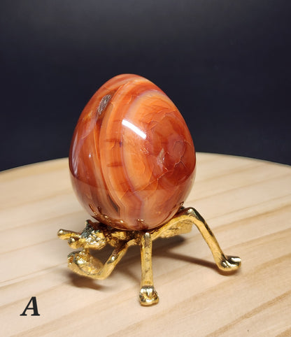 Polished Carnelian Crystal Egg