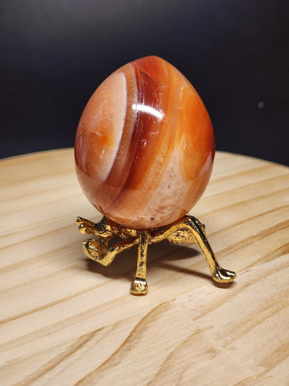 Polished Carnelian Crystal Egg