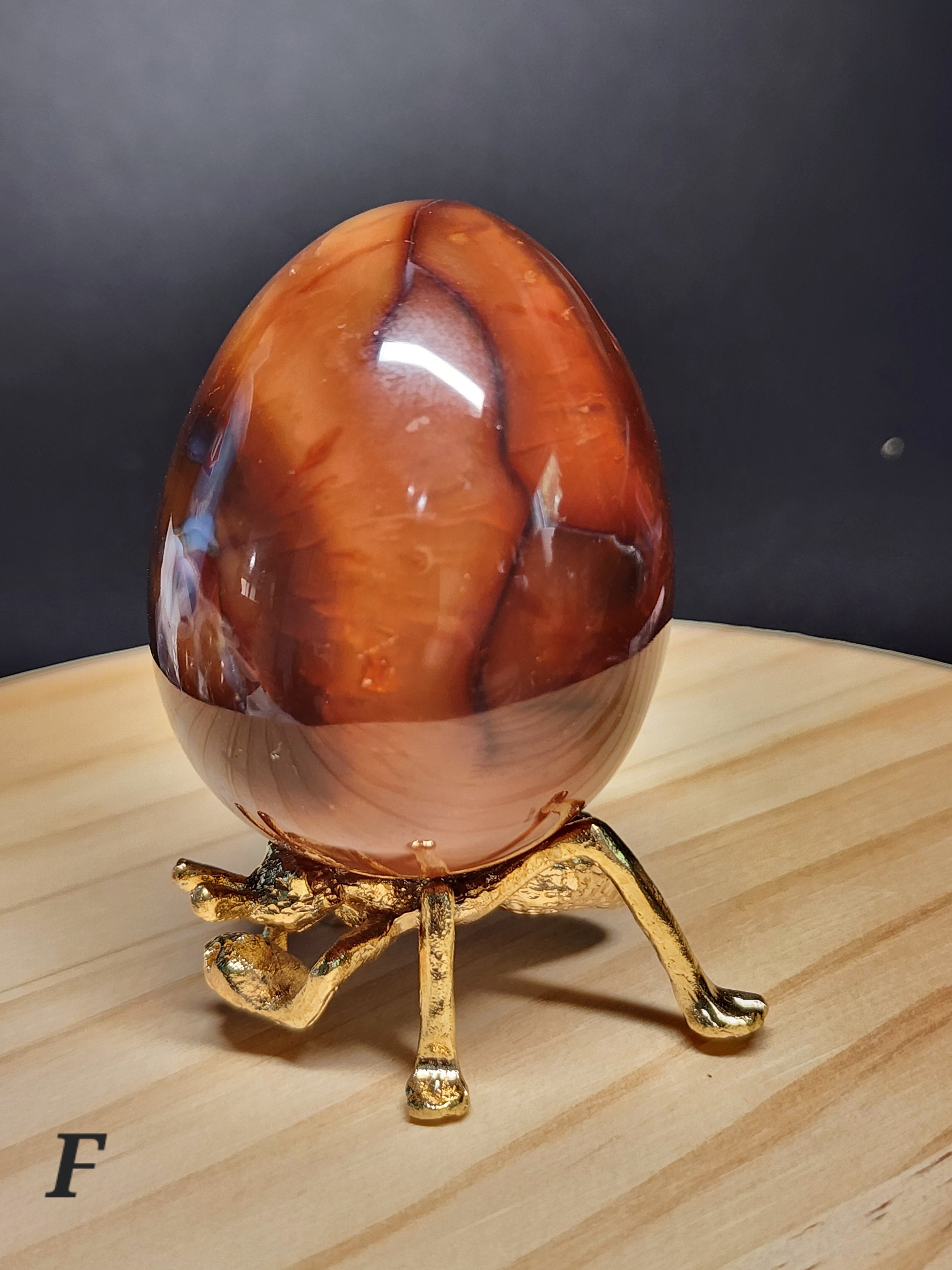 Polished Carnelian Crystal Egg