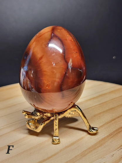 Polished Carnelian Crystal Egg