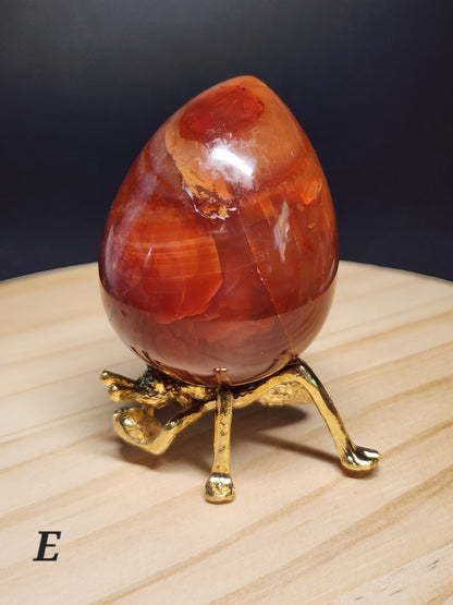 Polished Carnelian Crystal Egg