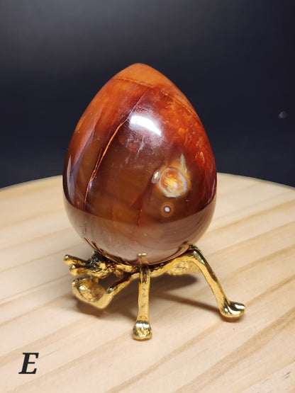 Polished Carnelian Crystal Egg