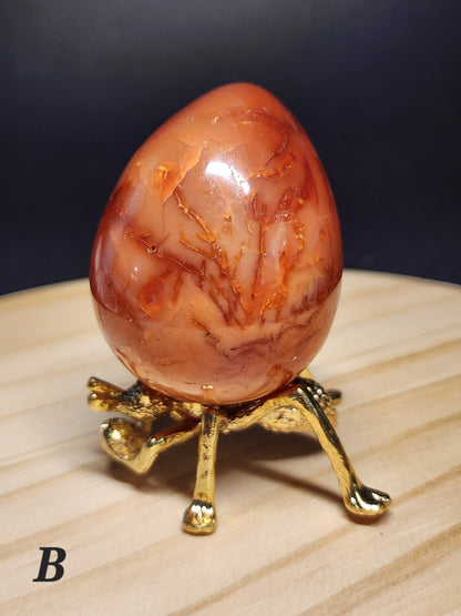 Polished Carnelian Crystal Egg