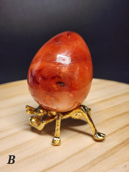Polished Carnelian Crystal Egg