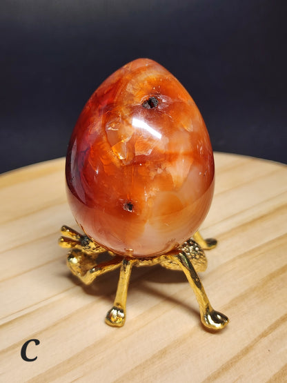 Polished Carnelian Crystal Egg