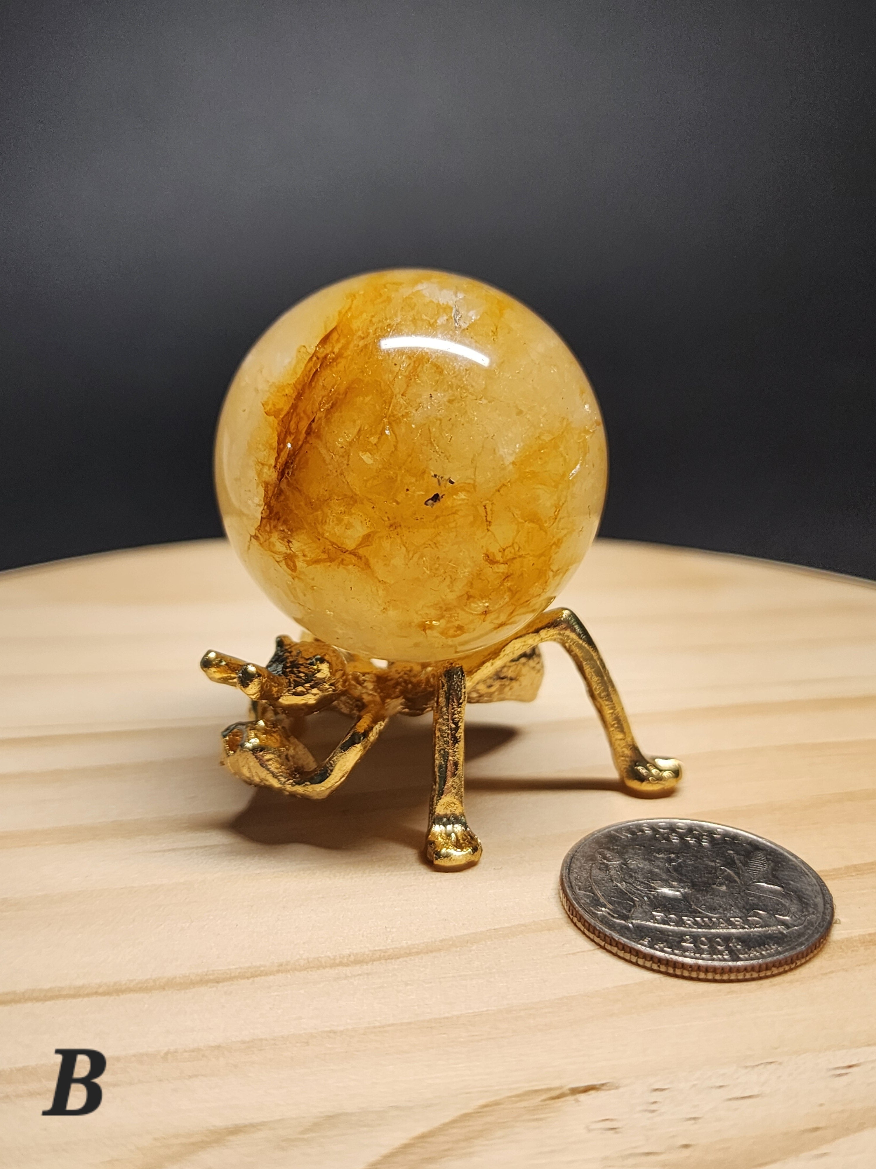 Golden Healer Quartz Sphere