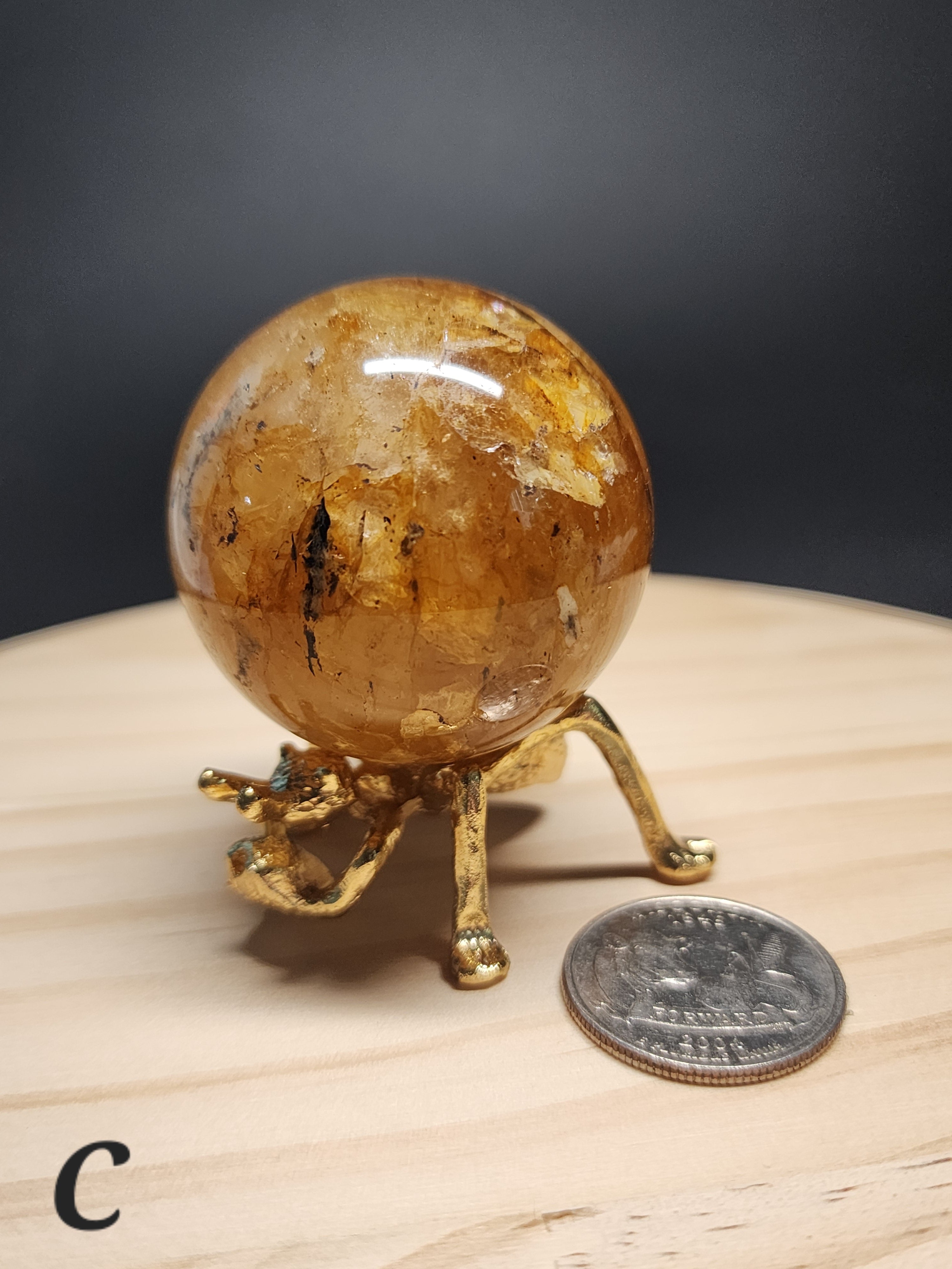 Golden Healer Quartz Sphere