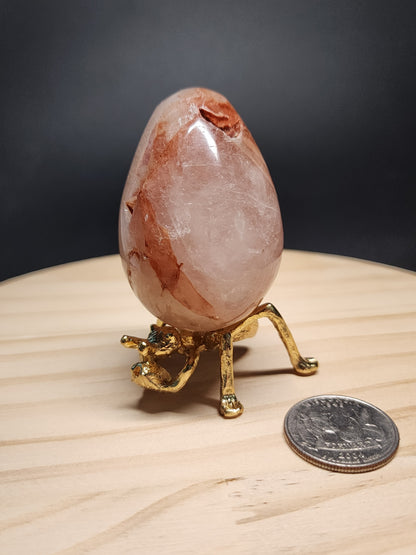 Fire Quartz Crystal Egg | 2" Polished Hematoid Quartz