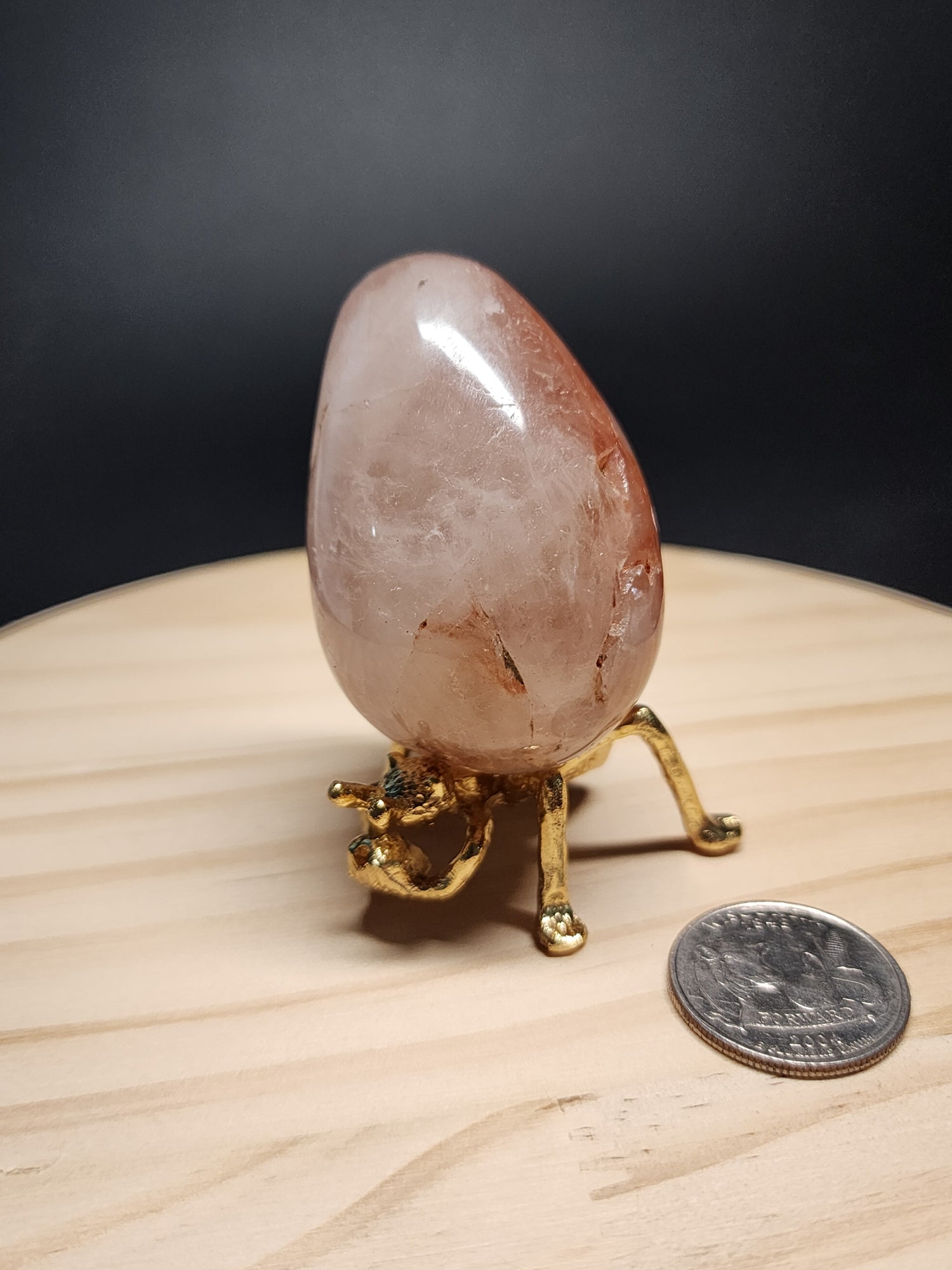 Fire Quartz Crystal Egg | 2" Polished Hematoid Quartz