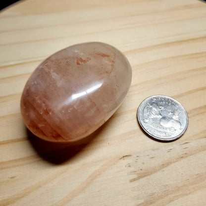 Fire Quartz Palm Stone -  2.25" Polished Hematoid Quartz