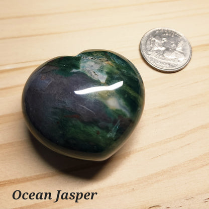 Crystal Puffy Hearts | 1.75" Polished Gemstone Hearts | Choose Your Crystal