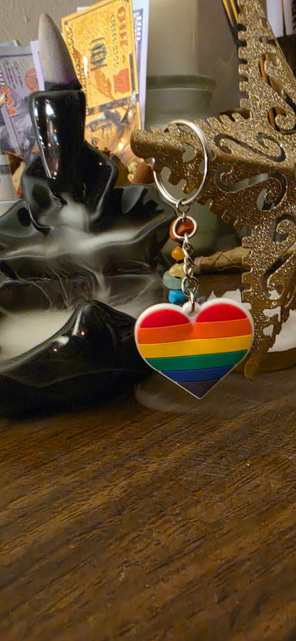 Pride Chakra Keychain