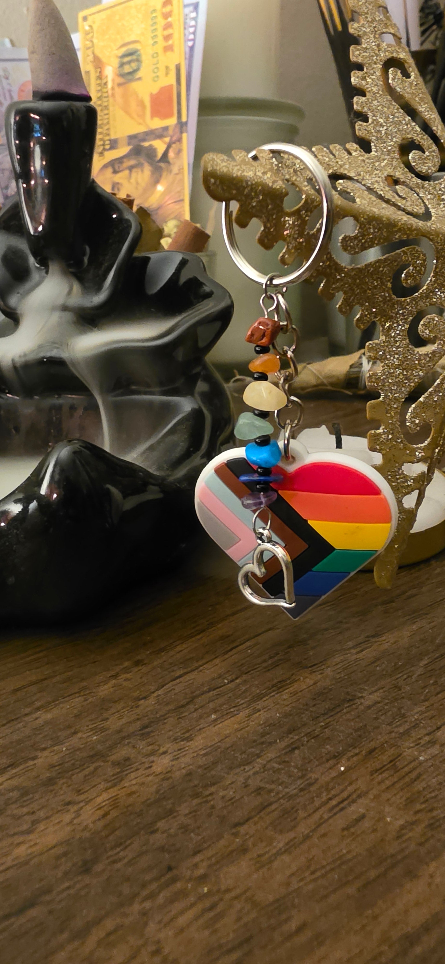 Pride Chakra Keychain