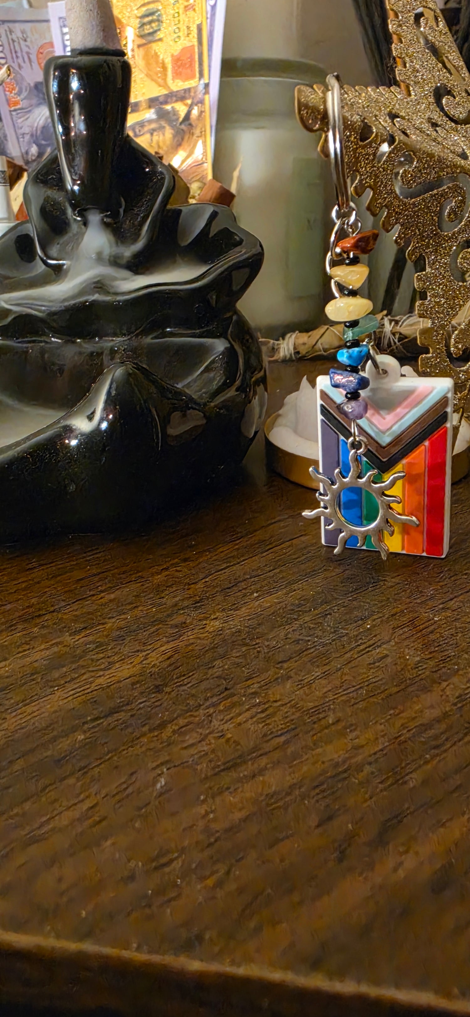 Pride Chakra Keychain