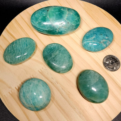 Amazonite Palm Stone | Polished Crystal | Choose Your Size