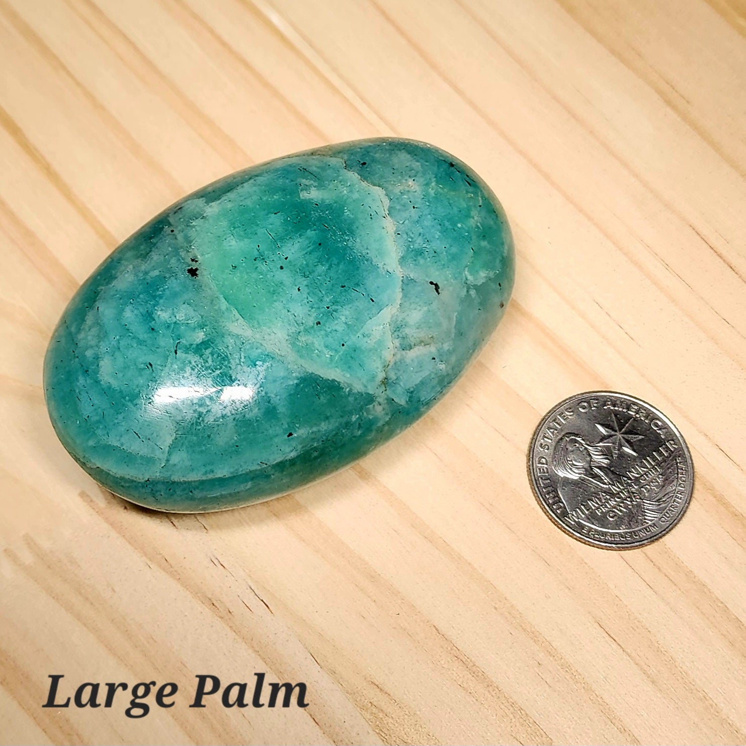 Amazonite Palm Stone | Polished Crystal | Choose Your Size