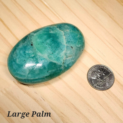 Amazonite Palm Stone | Polished Crystal | Choose Your Size