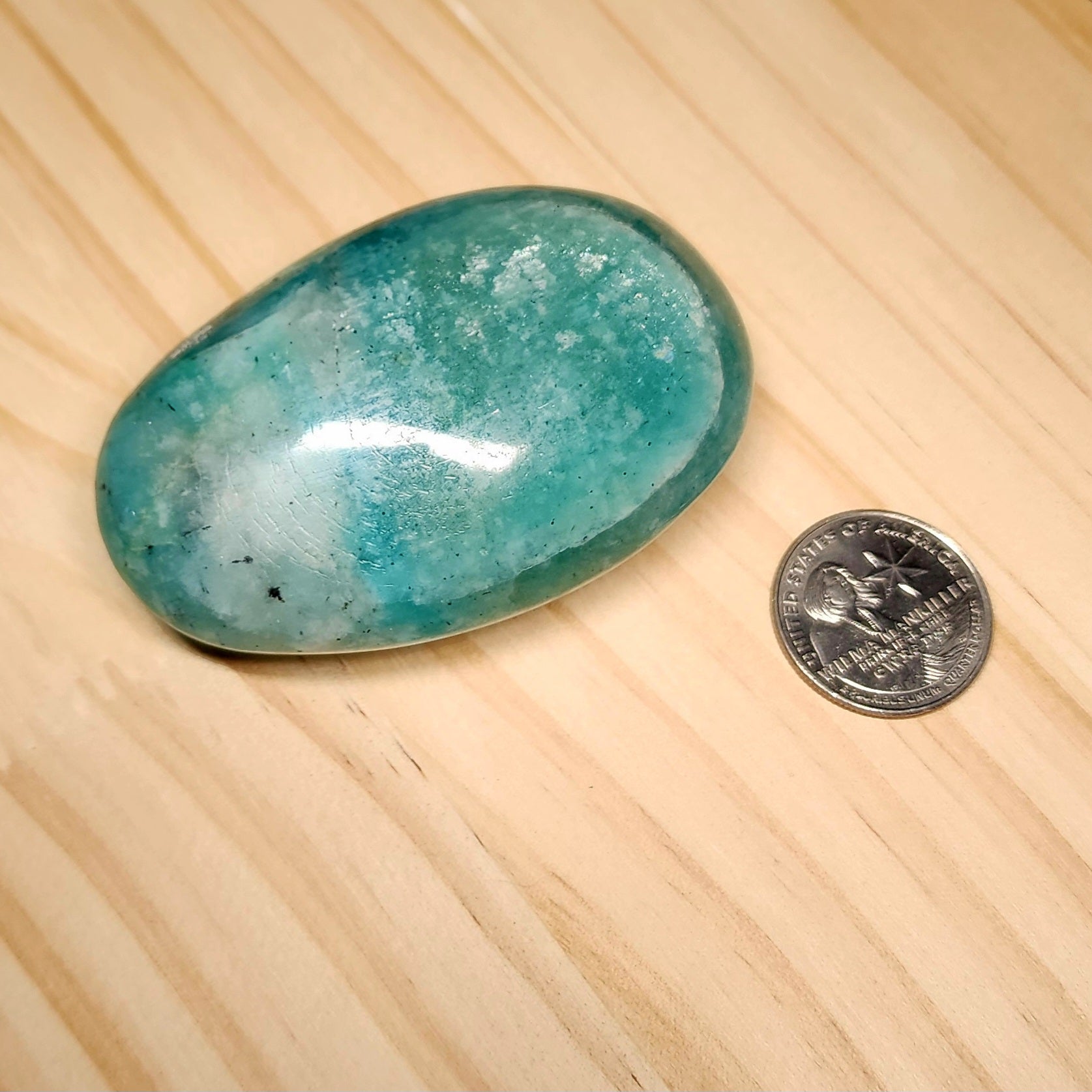 Amazonite Palm Stone | Polished Crystal | Choose Your Size