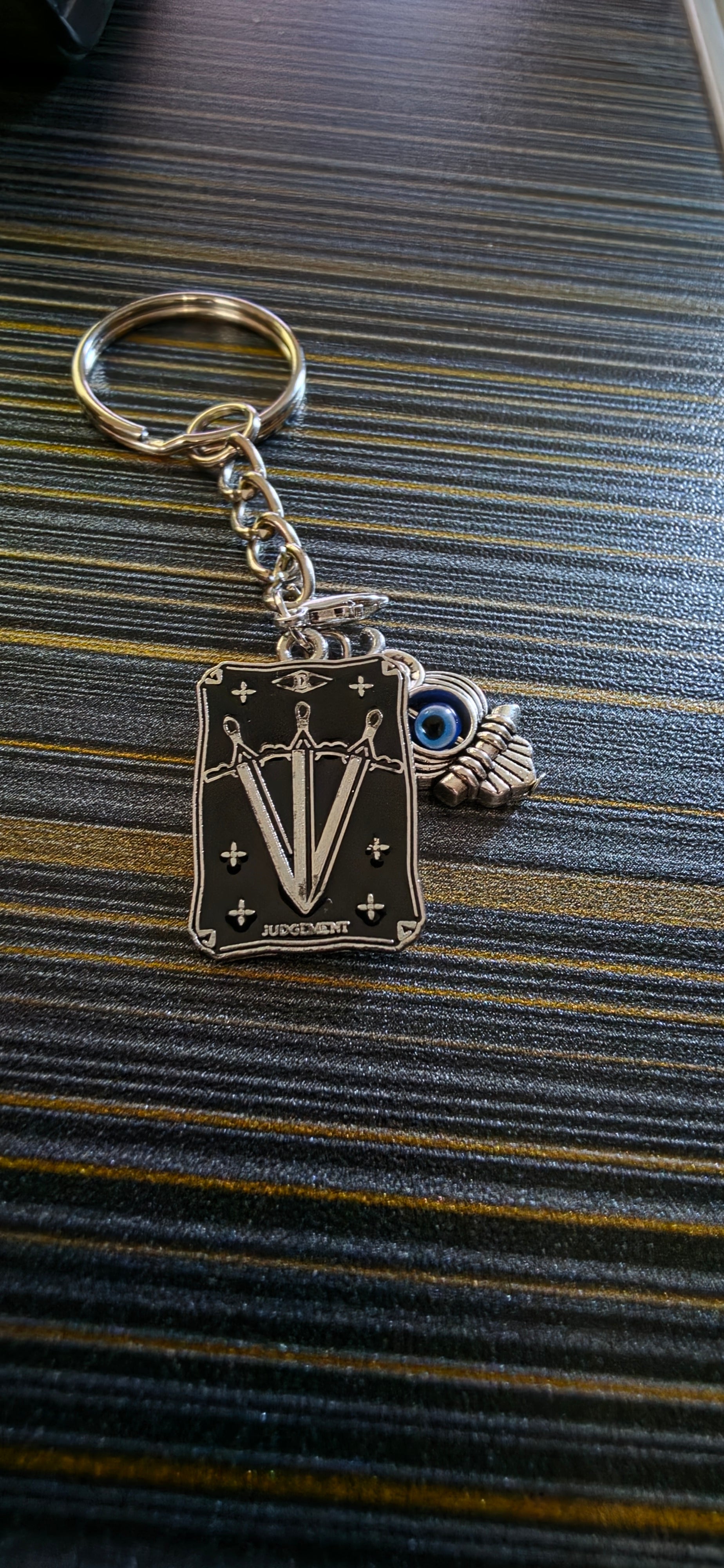 Tarot card Evil eye Keychain