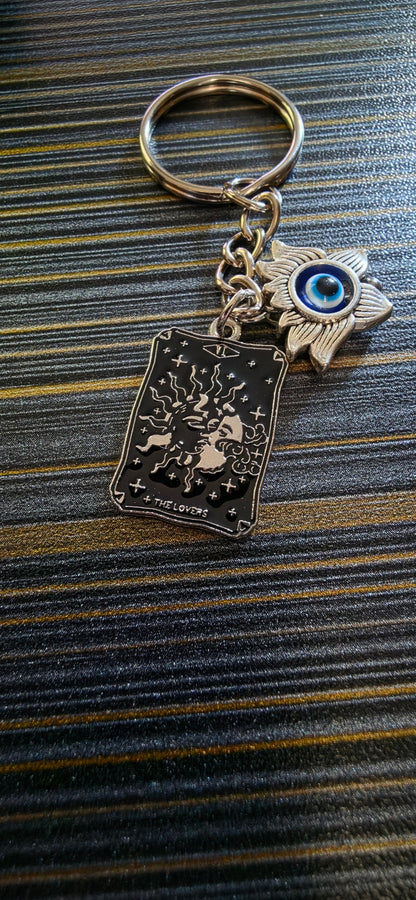 Tarot card Evil eye Keychain