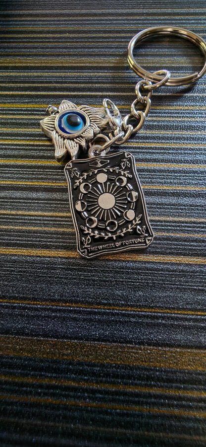 Tarot card Evil eye Keychain