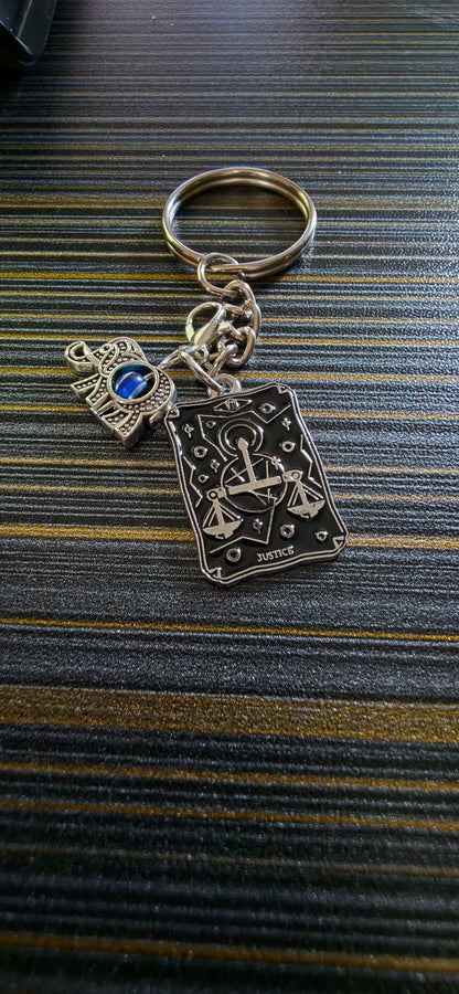 Tarot card Evil eye Keychain