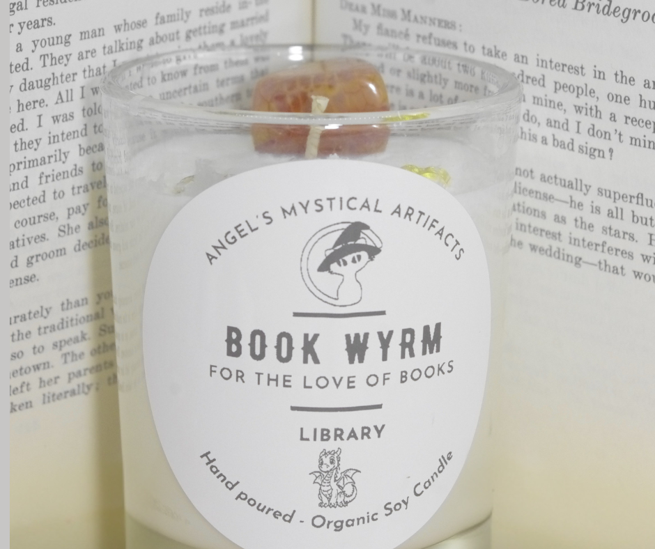 Book Wyrm Crystal Candle – Library Edition