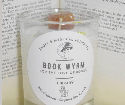 Book Wyrm Crystal Candle – Library Edition
