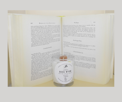 Book Wyrm Crystal Candle – Library Edition