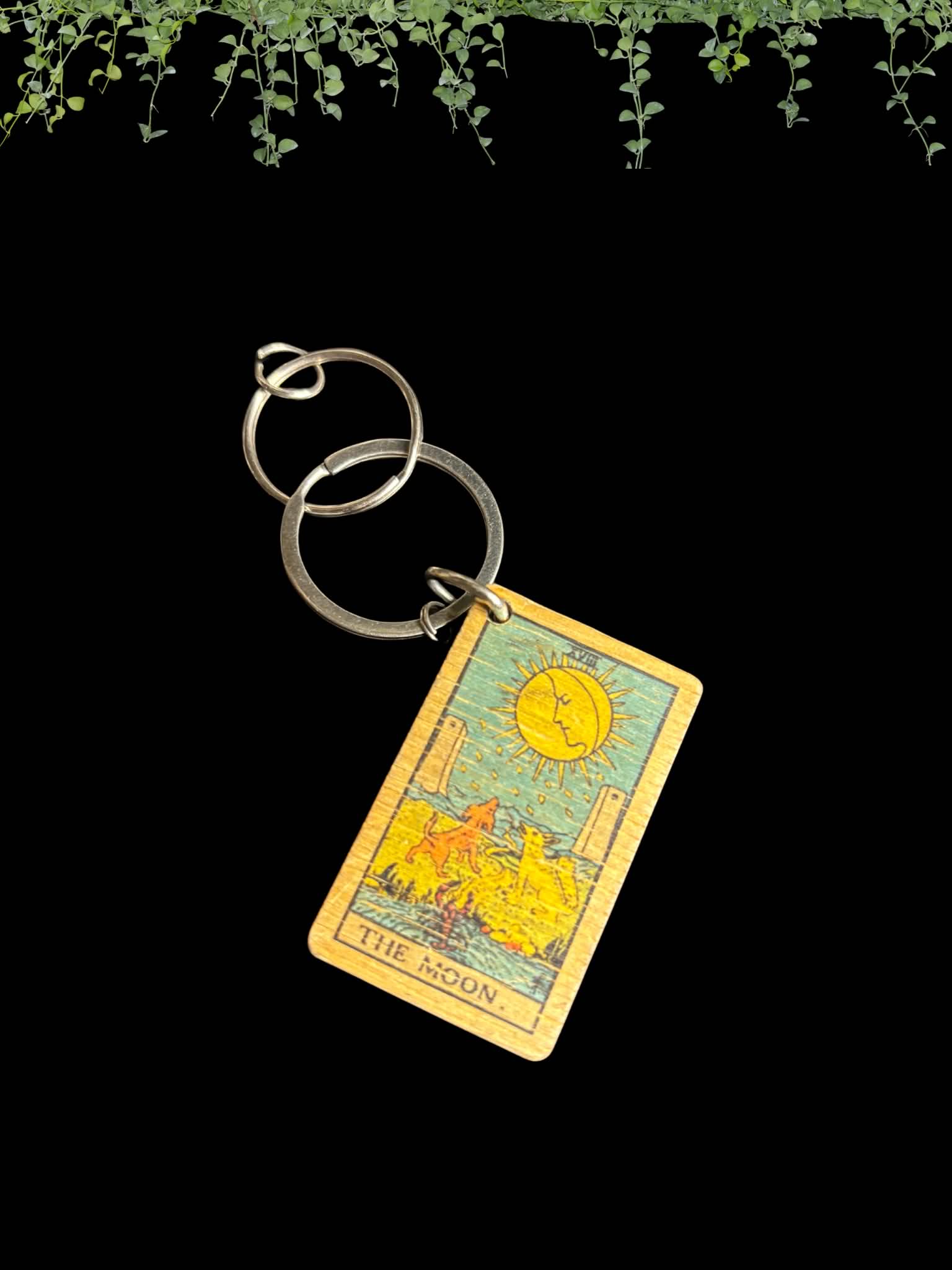 The Moon Tarot Card Keychain