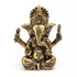 Bronze-toned 3.5-inch resin Ganesha statue in seated Remover of Obstacles pose — compact Hindu deity figurine for home altar and prosperity rituals.